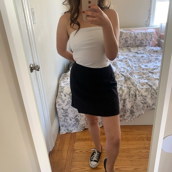 Vintage pinstriped mini skirt - Picture 6 of 8